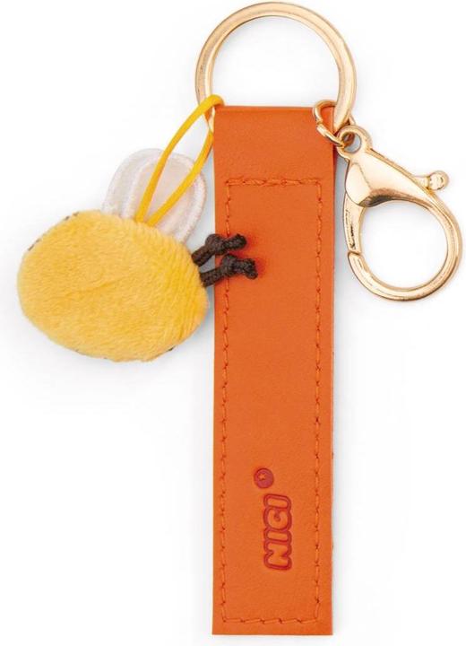 Actual product image Magni NICI Schlüsselanhänger Happy Place Kunstlederband mit Biene orange 10cm