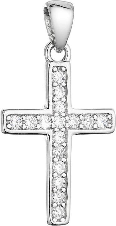 Image du produit Evolution Group - Fashionable silver pendant Cross with zircons 14024.1 (Argent)