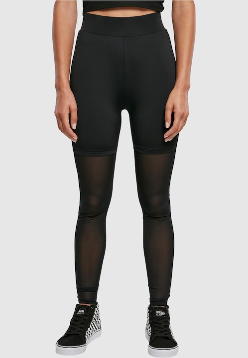 Actual product image Urban Classics Ladies High Waist Transparent Tech Mesh Leggings - 12116 (5XL)