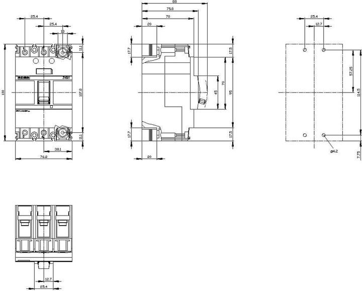 Produktbild Siemens 3VA1116-1AA32-0AA0 Lasttrennschalter 3VA1 IEC Frame 160 3-