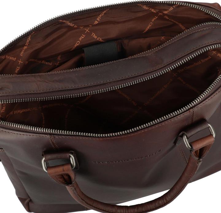 Actual product image The Chesterfield Brand Chesterfield Brand Leren Laptoptas Bruin Santiago (14.17")