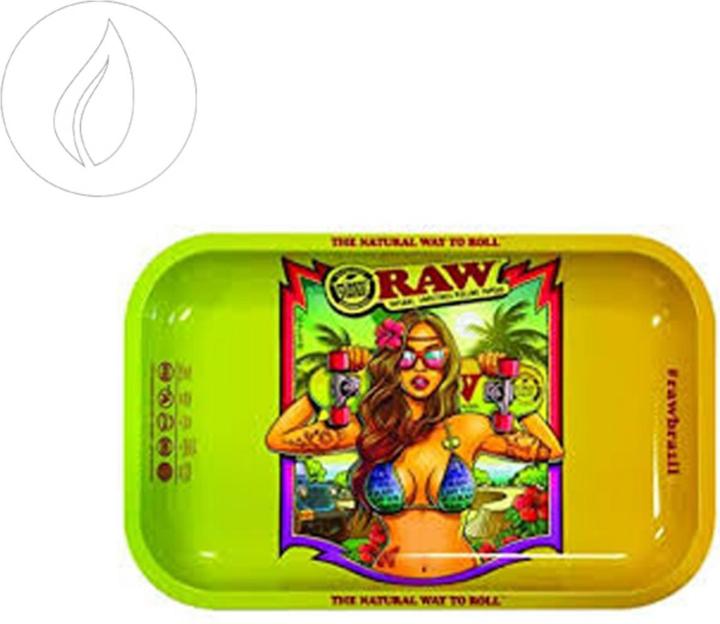 Actual product image RAW Rolling Tray M Brazil Metal 175 x 275mm