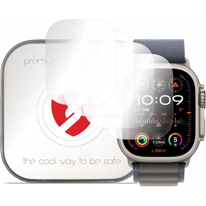 Smart Protection - Premium Classic (4 pack) - Apple Watch Ultra / Ultra 2 - Clear, Smartwatch Zubehör, Transparent
