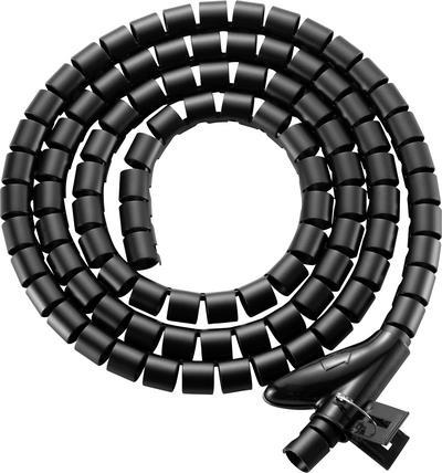 SpeaKa Professional Kabel-Bündelschlauch Polyurethan (PE) Schwarz flexibel (Ø x (Trou de câble, 100 cm)