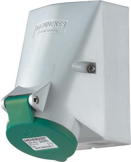 Produktbild Mennekes MEN 1858 32A4P10H>50-500V100-300Hz Wanddose IP44