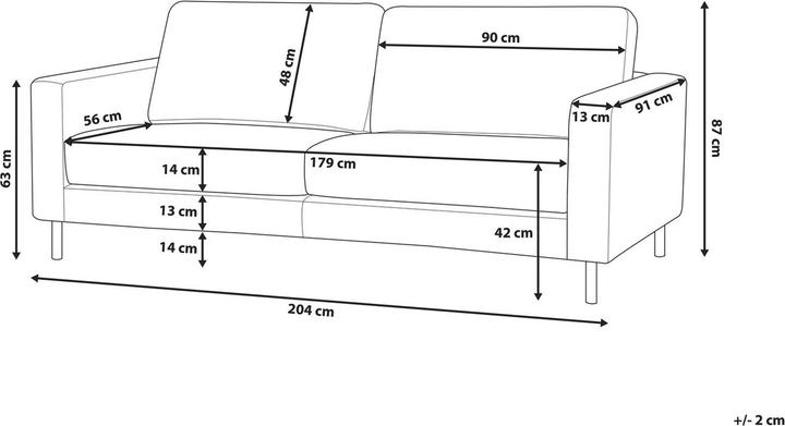 Produktbild Beliani Savalen (3-Sitzer)