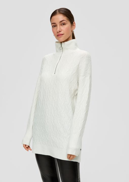 Actual product image s.Oliver Strickpullover Langer Troyer mit Strickmuster (L)