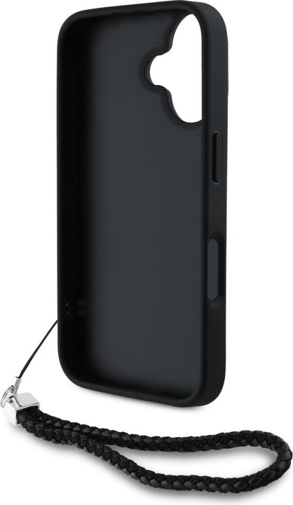 Produktbild Karl Lagerfeld Case Quilted Initial Logo & Chain Strap for iPhone 16 black (Apple iPhone 16)
