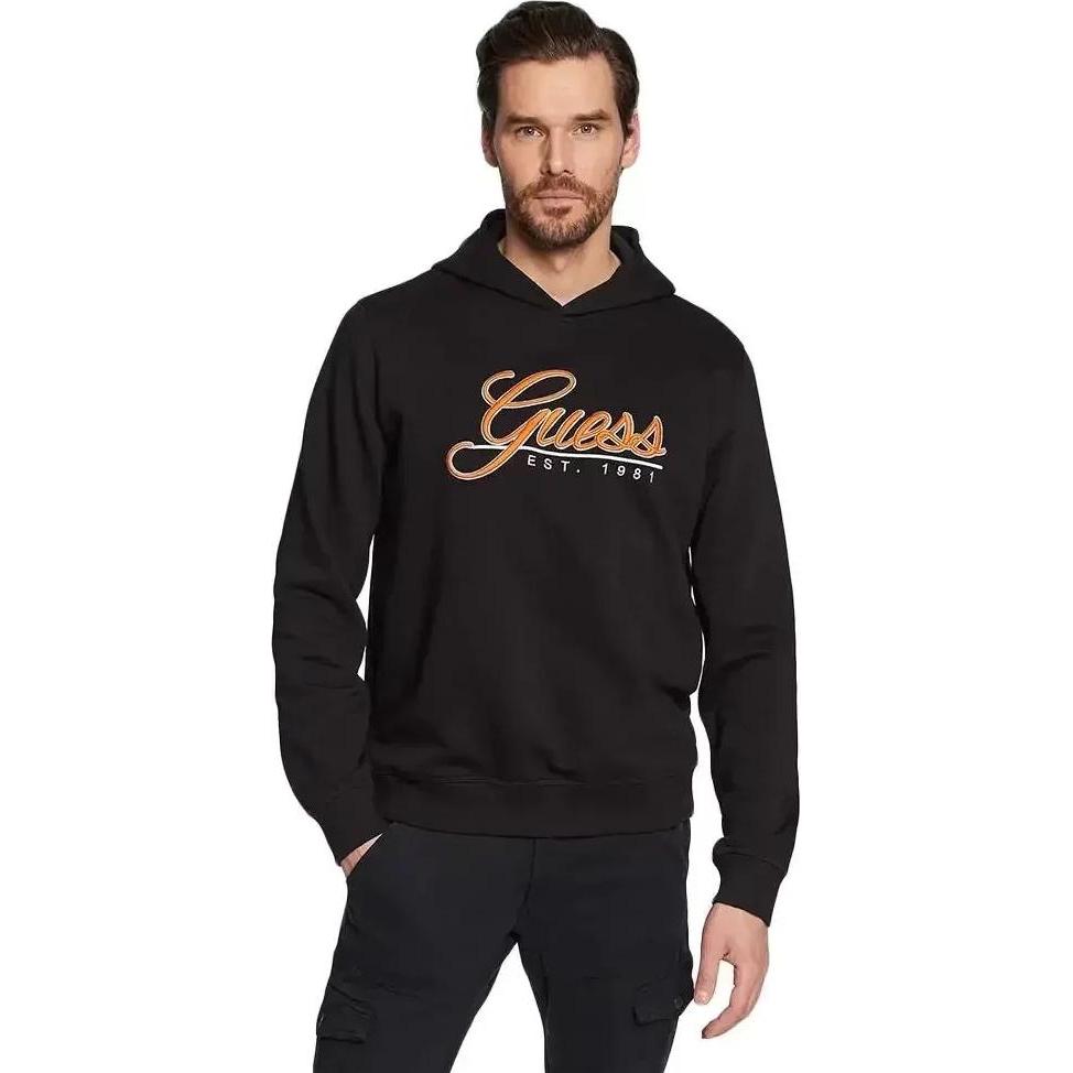 Guess, Herren, Pullover, kapuzenpullover beau, Schwarz, (XXL)