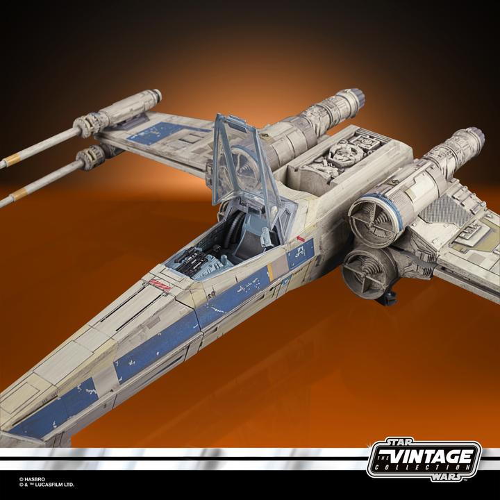 Actual product image Hasbro Star Wars Rogue One The Vintage Collection Antoc Merrick's X-Wing Fighter Vehicle with Figure