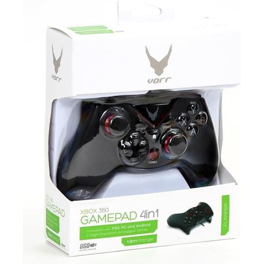 Platinet OGPXBOXNEW Controller di gioco nero Gamepad Playstation 3, Tablet PC, Xbox 360 (Xbox 360, PS3, PC), Controller gaming, Nero