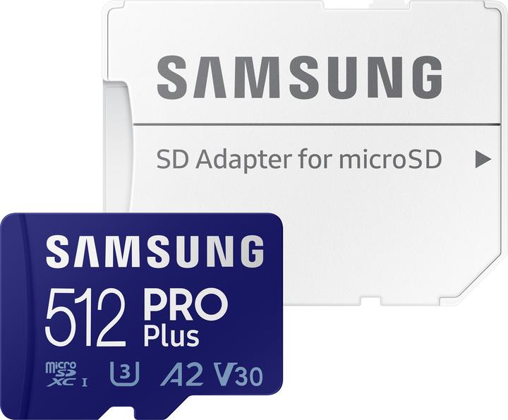 Produktbild Samsung PRO Plus und Reader (512 GB, microSDXC, U3, UHS-I)