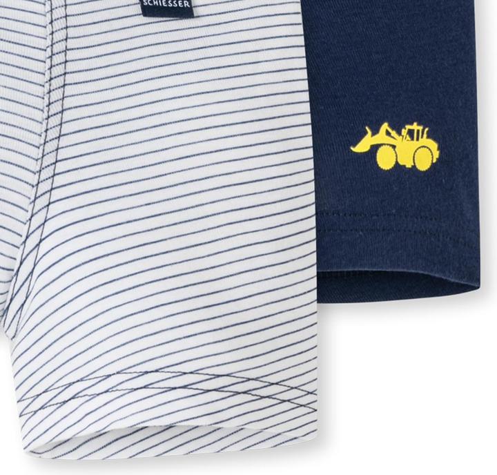 Image du produit Schiesser Lot de 6 shorts / pantalons Kids Boys à fines côtes en coton organique (140, paquet de 6)