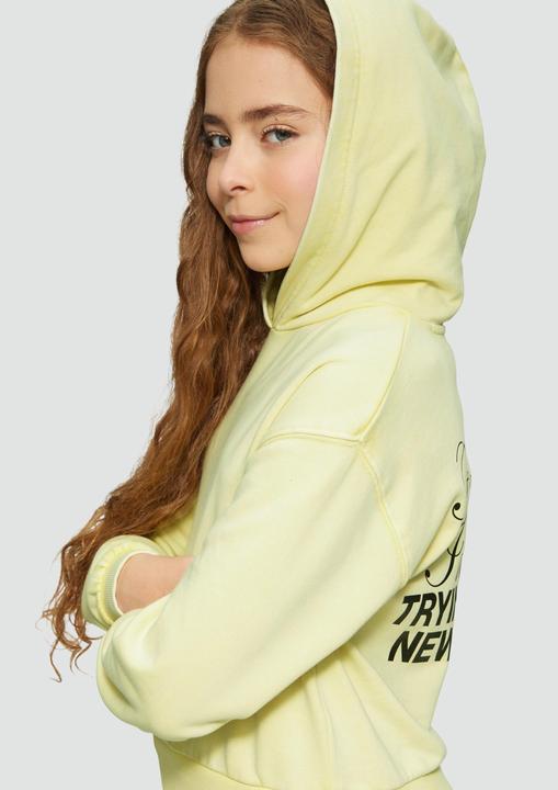 Actual product image S.Oliver Sweatshirt Cropped Oversized Sweatshirt mit Rückenprint und Wascheffekt (146, 152)