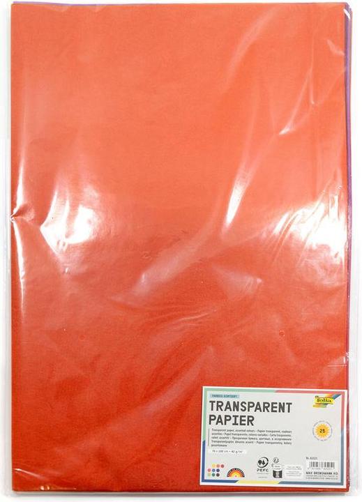 Produktbild Folia Transparentpapier, (B)700 mm x (L)1 m, 42 g/qm, farbig (42 g/m², 1x)