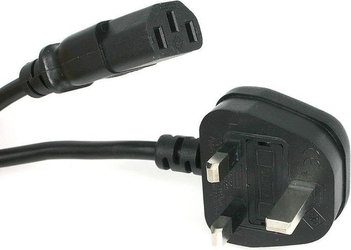 Produktbild StarTech com 3ft (1m) UK Computer Power Cable, BS 1363 to C13, 18AWG, 10A 250V, Replacement AC Power (1 m)