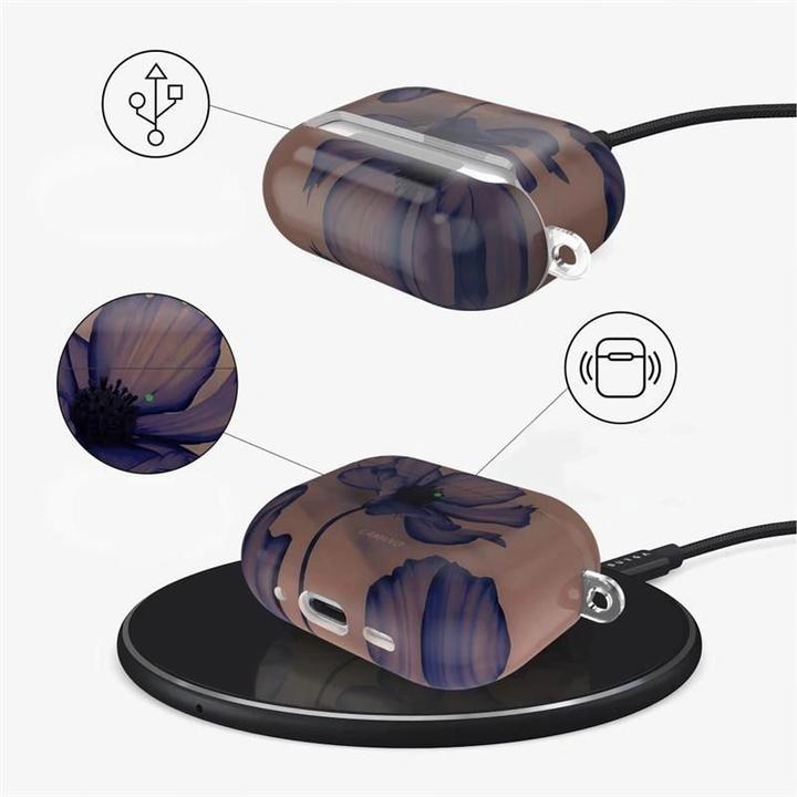 Actual product image 4Kom Tech-Protect Lamano Apple Airpods Pro 3 Samt Nacht (Headphone sleeve)