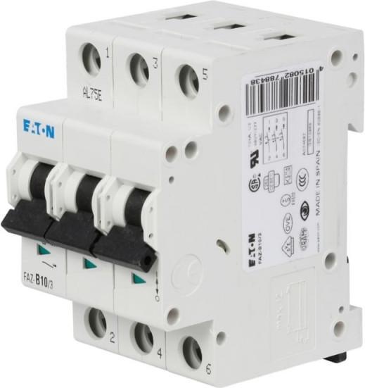 Image du produit Eaton Circuit Breaker, D Curve, 10A, 3-Pole