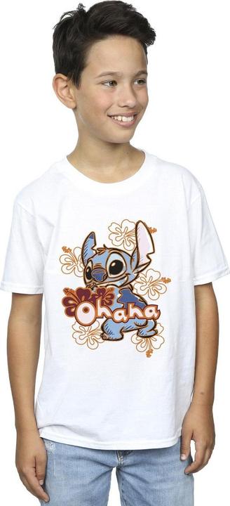 Produktbild Disney Lilo And Stitch Ohana Orange Hibiscus TShirt Jungen (152, 158)