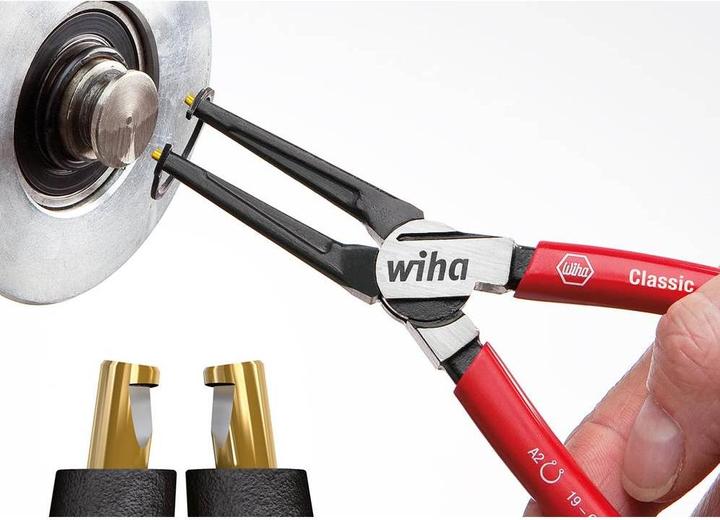 Produktbild Wiha Sicherungsringzange Classic mit MagicTips® für Aussenringe (Wellen) mit gerader Form (34702) A 4,... (300 mm)