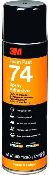 Actual product image 3M Scotch-Weld 74 Adhesive Spray (520 g, 500 ml)