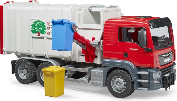 Actual product image Bruder MAN TGS side loader refuse truck