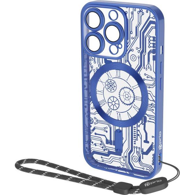 prio elegante Handyhülle MAG für iPhone 16 (6,1 Zoll) blau (Apple iPhone 16), Smartphone Hülle, Blau