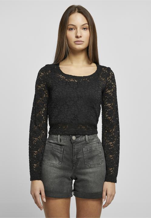 Immagine prodotto Urban Classics Camicia da donna in pizzo a maniche lunghe (M)