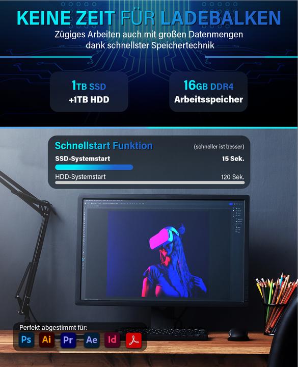 Produktbild Greed V2 Ultra - Office PC - Intel Core i7 (1000 GB, 16 GB, Intel Core i7-12700)