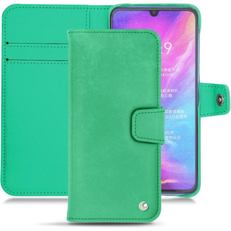 Noreve Lederschutzhülle Wallet (Xiaomi Mi 9), Smartphone Hülle, Grün