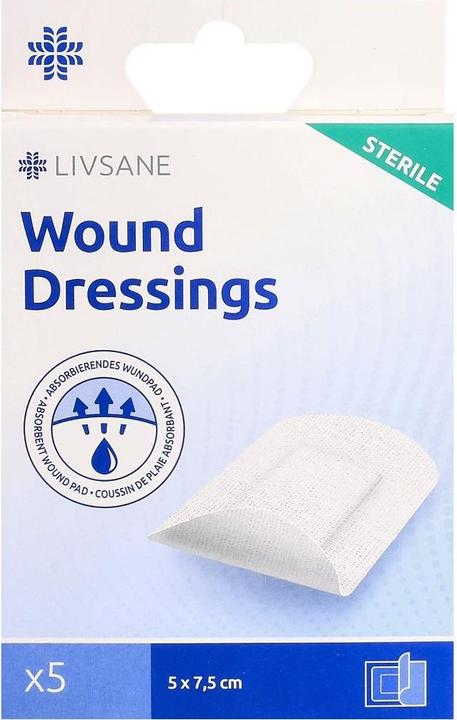 Actual product image Livsane Sterile Wound Dressings (5 x)