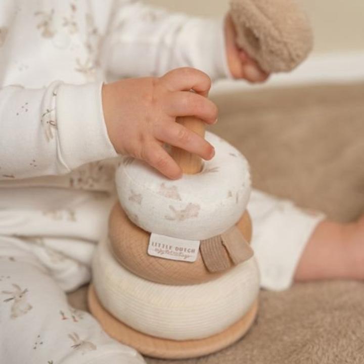 Image du produit Little Dutch Tour d'empilage avec anneaux FSC Bunny