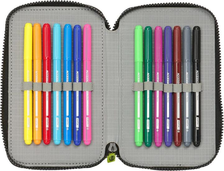 Produktbild Nerf Doppel-Federtasche Get Ready Schwarz 12.5 X 19.5 X 4 Cm (28 Stücke)