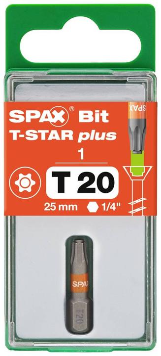 Actual product image Spax BIT T-STAR PLUS T20 25mm S