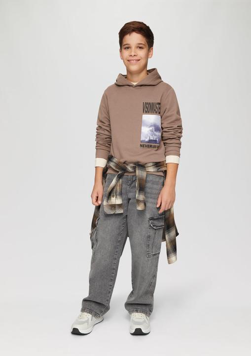 Actual product image S.Oliver Sweatshirt Wärmendes Kapuzen-Sweatshirt mit Frontprint (158, 164)