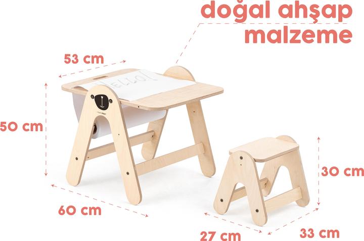 Produktbild MamaToyz Kindersitzgruppe Aktivitäten Tisch & Schreibtafel: Bär (Kindersitzgruppe)