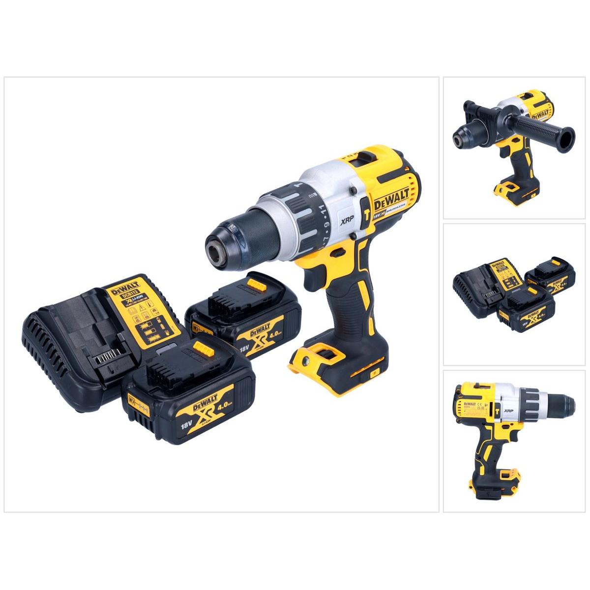 DeWalt, Bohrmaschine + Akkuschrauber, DCD 996 M2 Akku Schlagbohrschrauber 18 V 95 Nm Brushless + 2x Akku 4,0 Ah + Ladege...