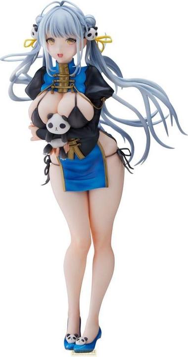 Actual product image Union Creative Original Character statuette PVC Sencha illustration Panda-chan (China dress) 27 cm
