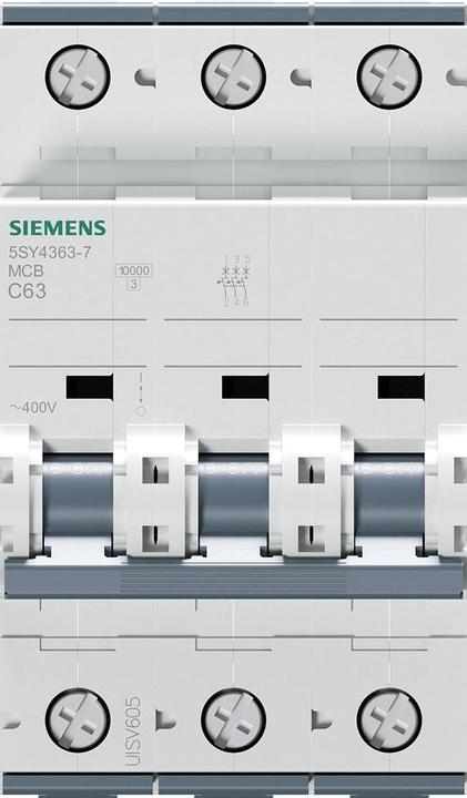 Produktbild Siemens Circuit breaker 400V 10kA 3P 63A