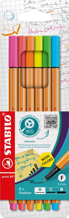 Produktbild STABILO Point 88 (Mehrfarbig, 6 x)