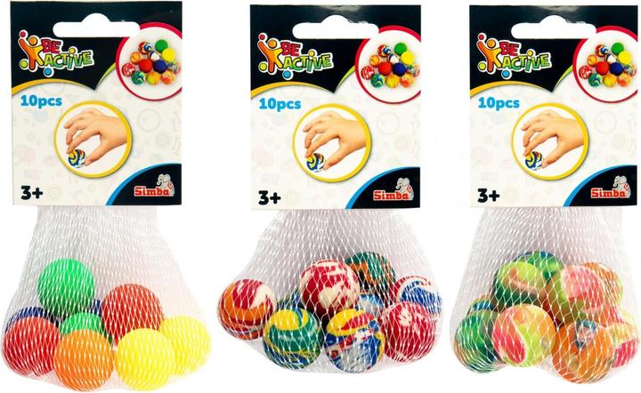 Productafbeelding Simba 10 stuiterballen in net, 3-soort.