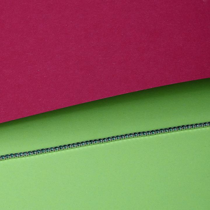 Image du produit La Petite Story Bracelet de tennis en argent avec zircons verts Argent LPS05AWV36 (16 cm, Argent 925)