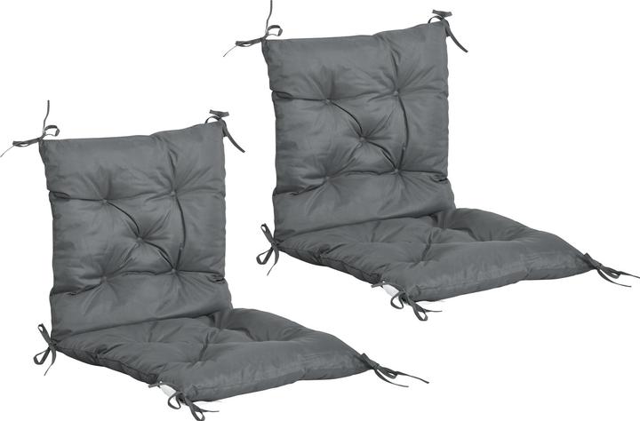 Actual product image Outsunny Chair cushion as a set of 2 (98 x 50 x 8 cm)