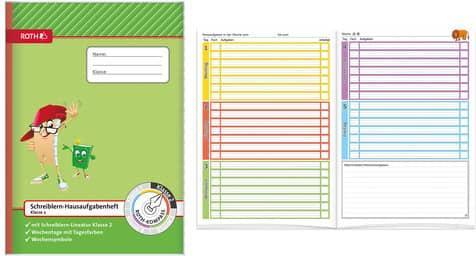 Productafbeelding Roth Schrijfhuiswerkboek Kompas, 2e klas, DIN A4 (A4, Geen binding, Duits)