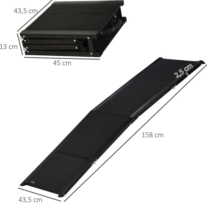 Image du produit PawHut Rampe pour animaux domestiques pliable avec poignée (Chien, Pliable)