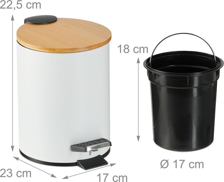 Immagine prodotto Relaxdays Cestino per-bagno (3 l)