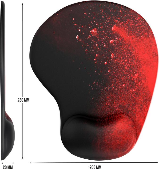 Actual product image Titanwolf Gaming mouse pad, with ergonomic wrist rest, office mouse pad with gel padding