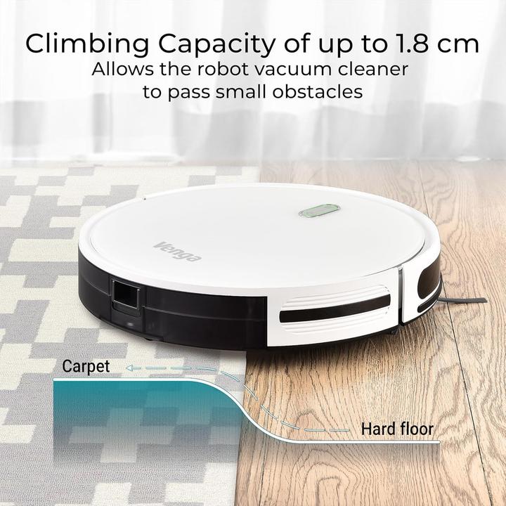 Actual product image Venga 3-in-1 Robot Vacuum with Mop, Gyroscopic Navigation, App Control, 120-Min Runtime (1600 Pa)