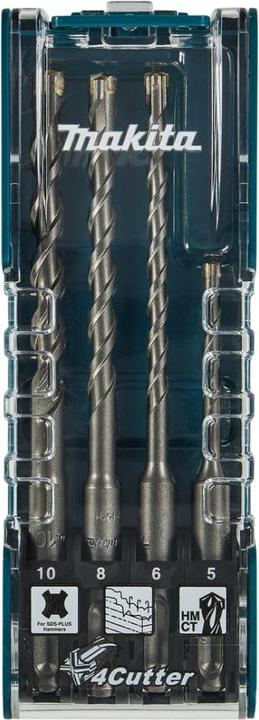 Productafbeelding Makita E-14249 TCT grąžtas SDS-PLUS perforatoriams / 4-ių pjovimo briaunų, 4vnt. rinkinys (5x110, 6x160, 8 (8,0, 6,0, 5,0)