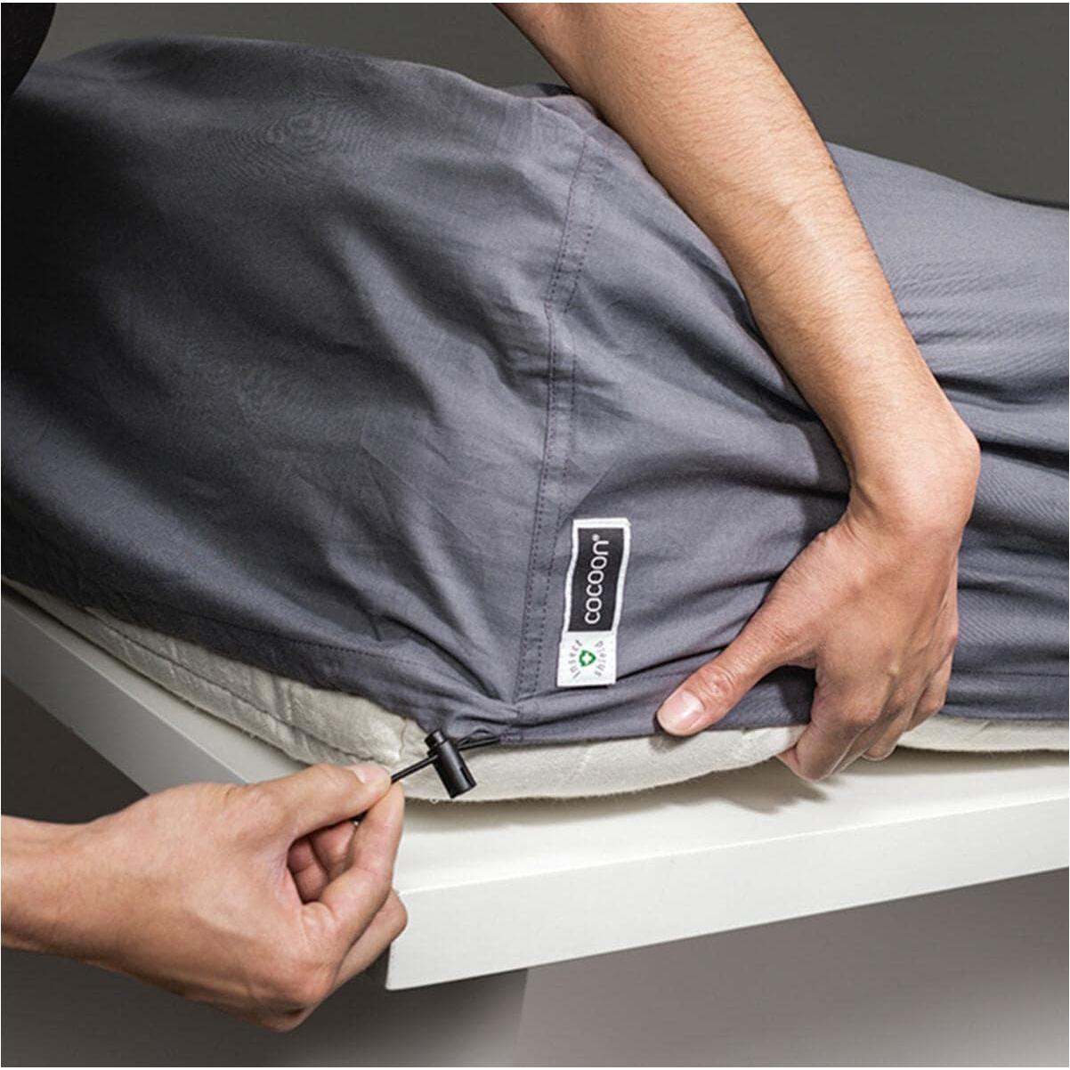 Thumbnail - Cocoon, Fixleintuch, Egypt. Cotton Insect Protection Sheets Single Size elephant grey (200 x 100 cm)